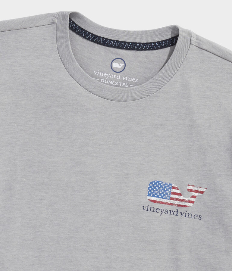 American Flag Whale Short-Sleeve Dunes Tee
