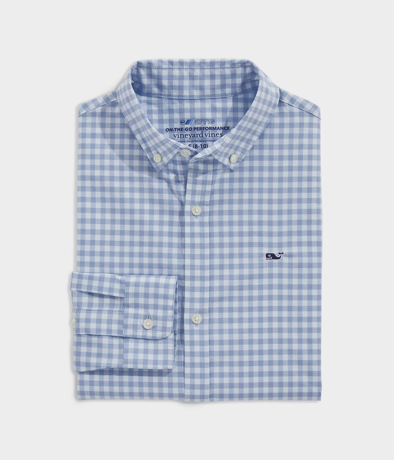 Boys' On-The-Go brrr Gingham Shirt