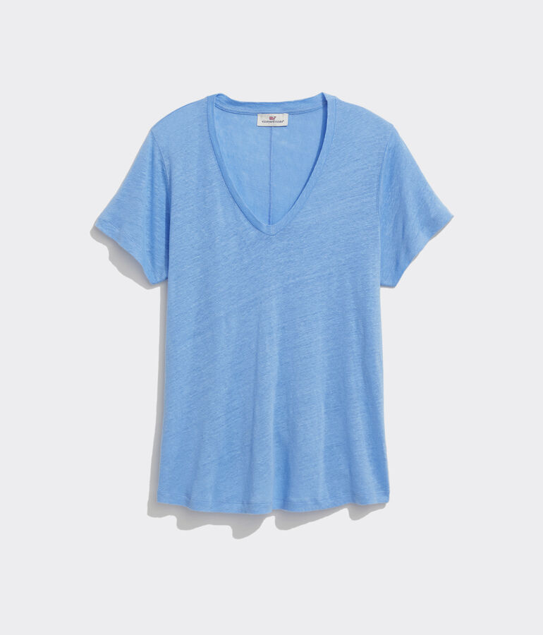 Linen V-Neck Tee