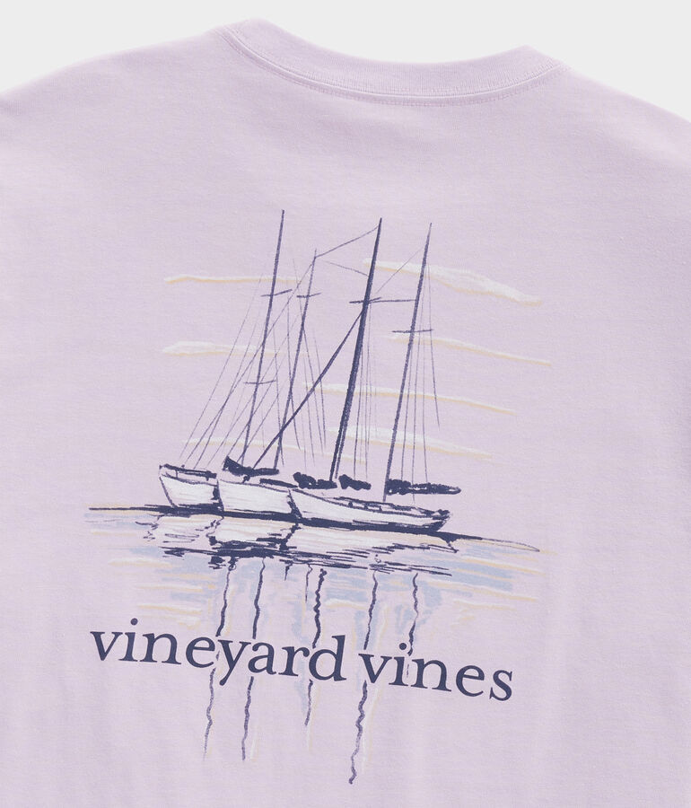 Painted Sailboat Reflection Short-Sleeve Tee