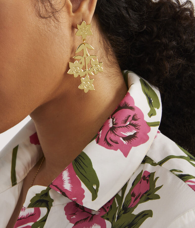 Kentucky Derby Villa Block Floral Earrings