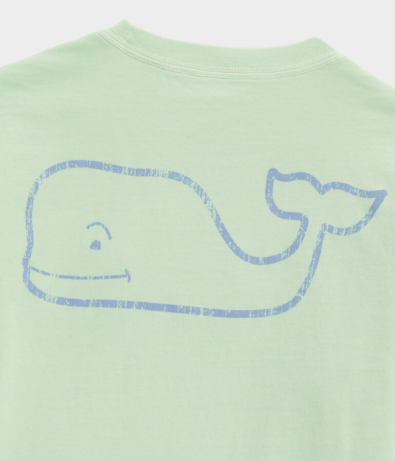 Boys' Garment-Dyed Vintage Whale Long-Sleeve Pocket Tee