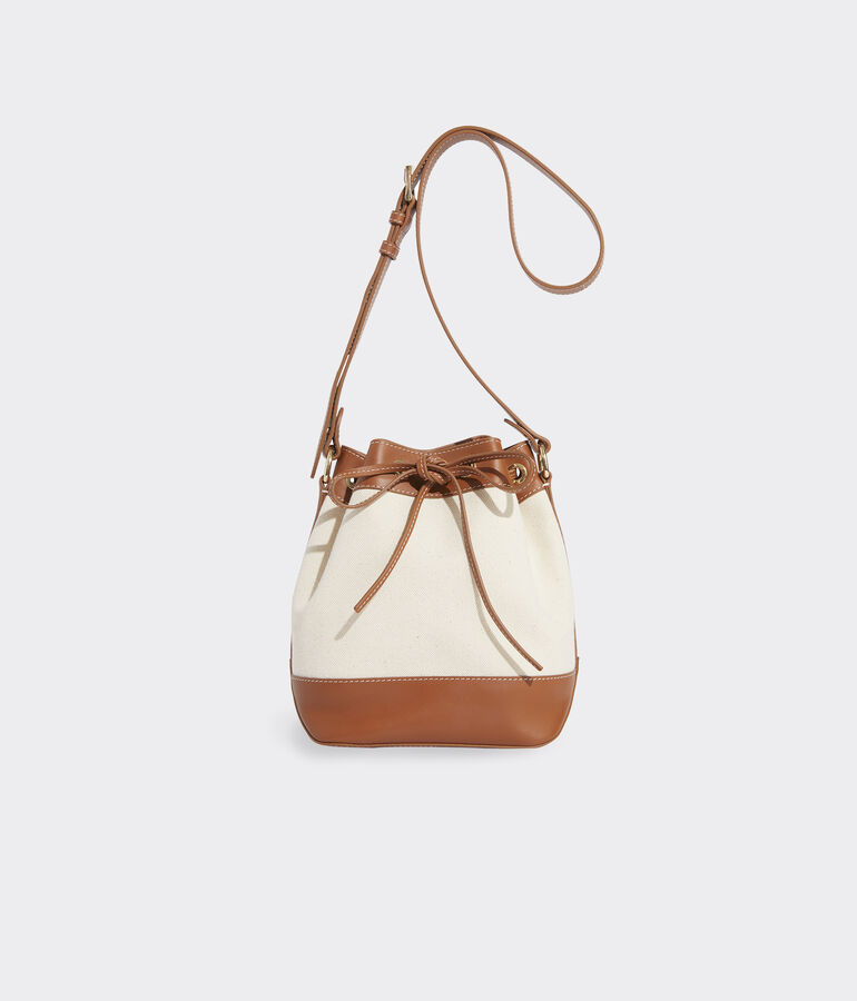 Flecked Canvas Bucket Bag