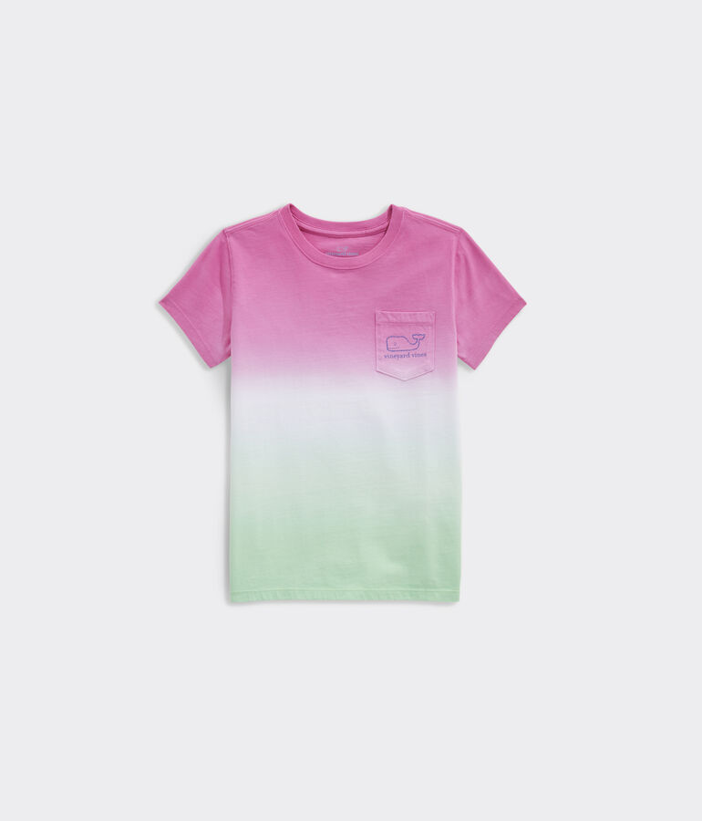 Girls' Watermelon Dip Dye Short-Sleeve Pocket Tee