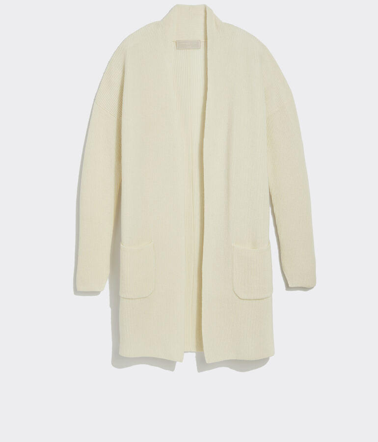 Lightweight Cashmere Open-Front Sweater