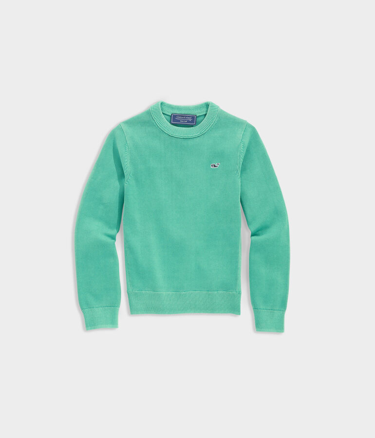 Boys' Garment-Dyed Crewneck Sweater