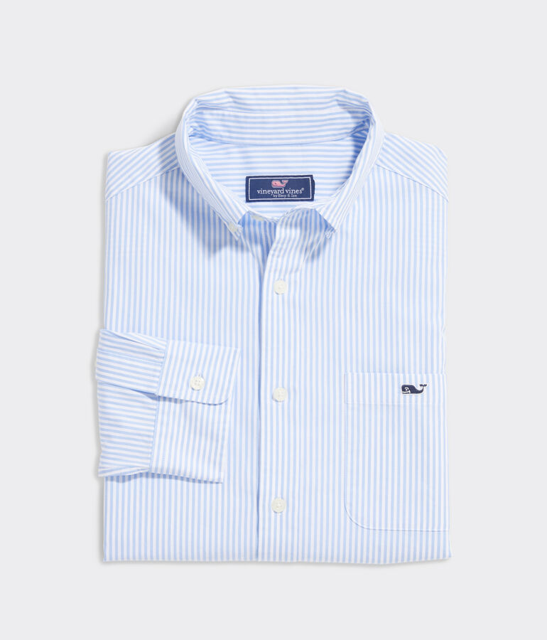 Stretch Poplin Stripe Shirt