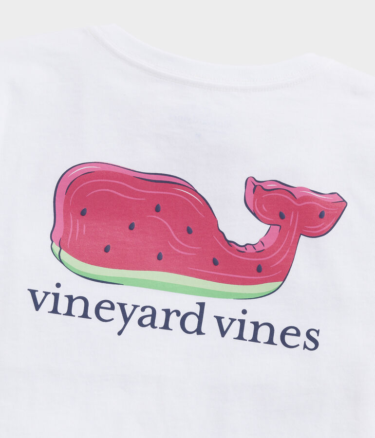 Girls' Watermelon Whale Short-Sleeve Pocket Tee