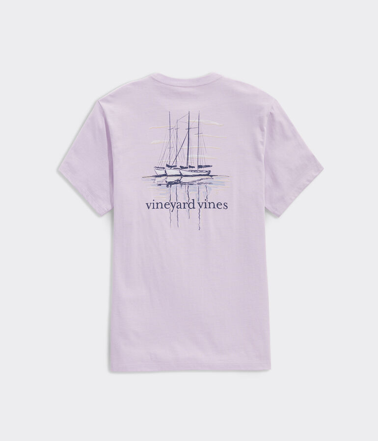Painted Sailboat Reflection Short-Sleeve Tee
