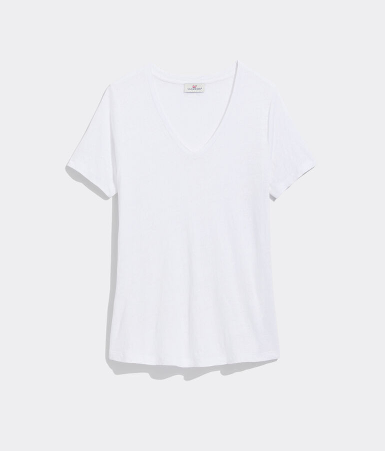 Linen V-Neck Tee