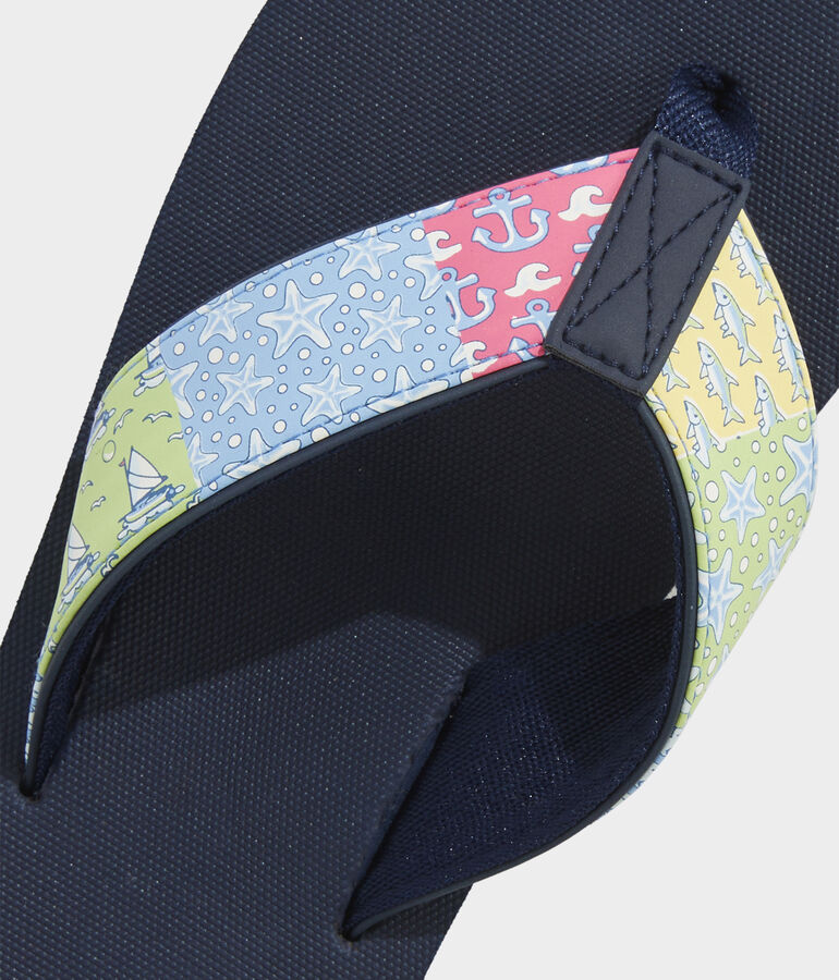 Classic Patchwork Flip Flops