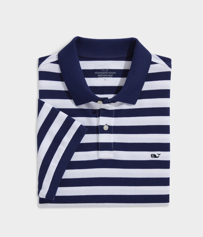 Heritage Striped Pique Polo