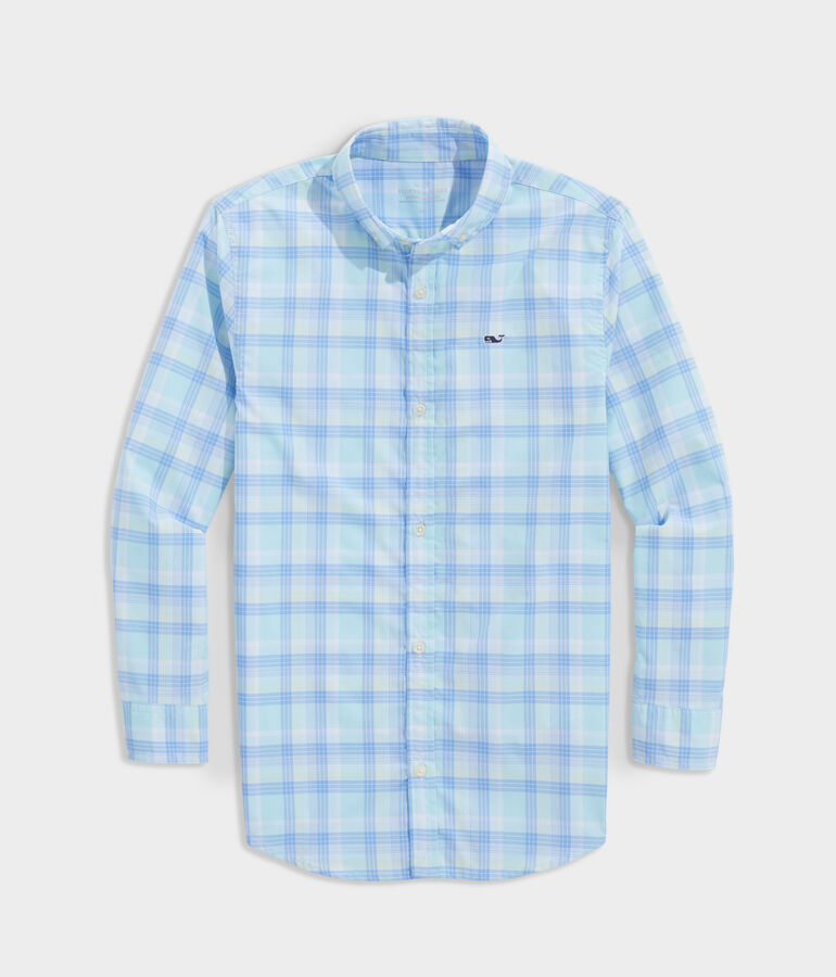 Boys' On-The-Go Nylon Plaid Shirt
