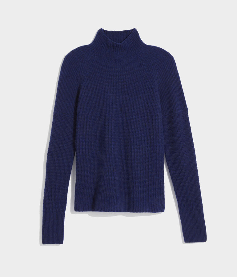 Seaspun Cashmere Waffle Mock Neck Sweater
