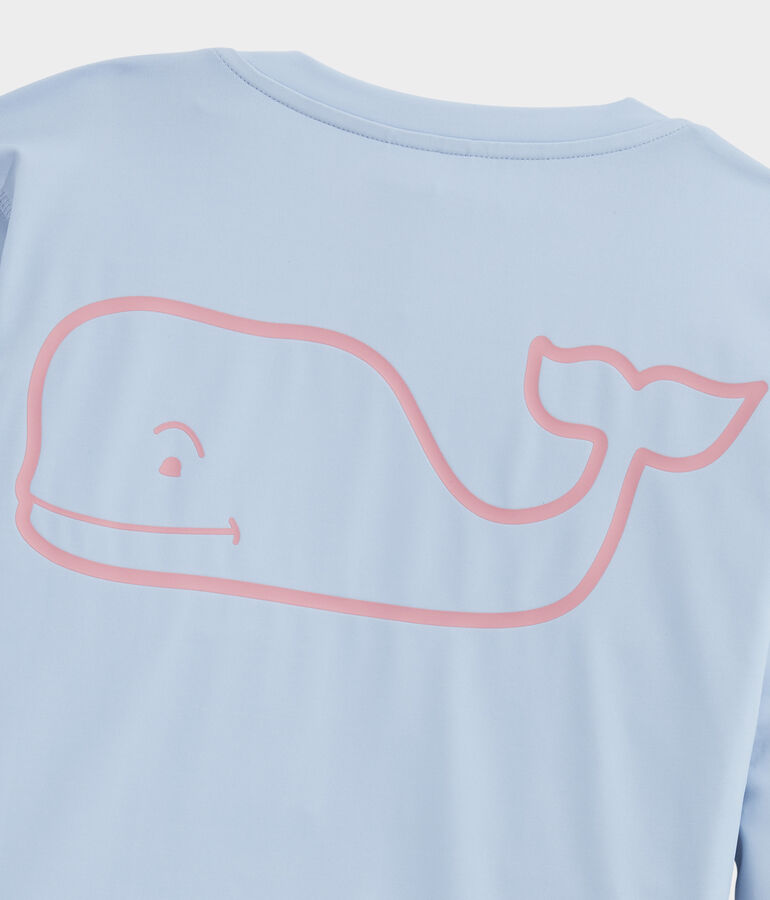 Girls' Vintage Whale Long-Sleeve Swim Shirt