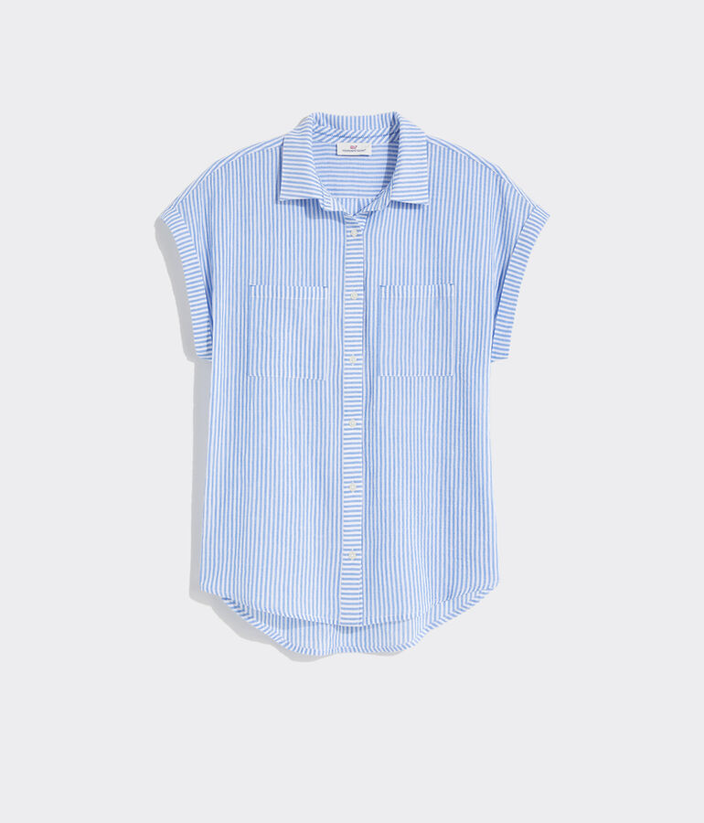Lightweight Short-Sleeve Button-Down