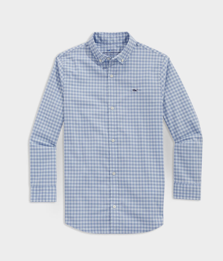 Boys' On-The-Go brrr Gingham Shirt