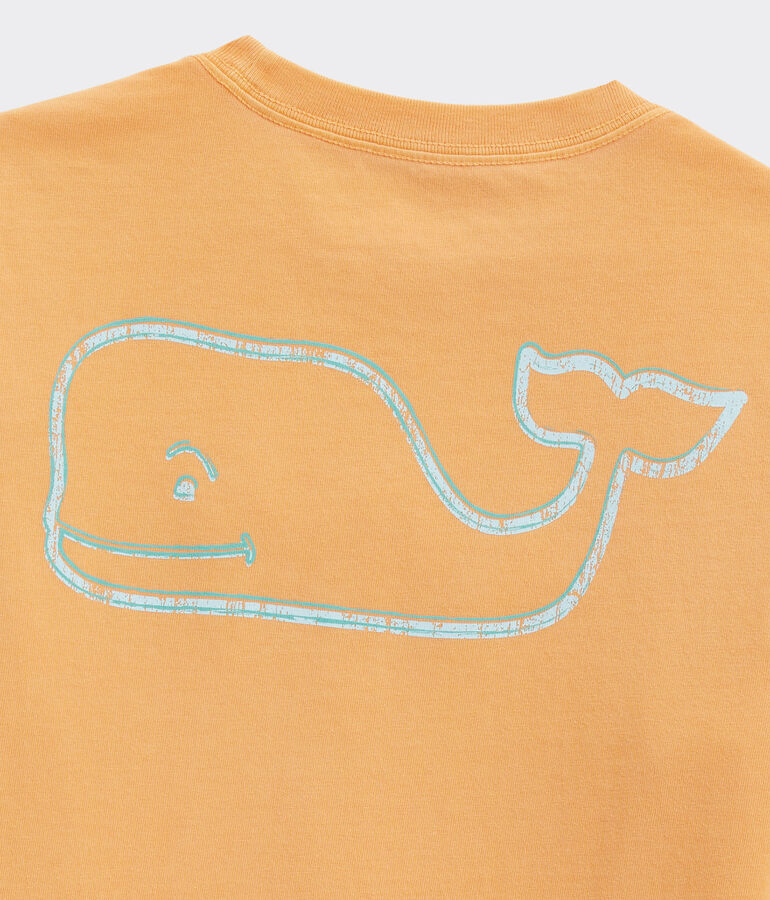 Boys' Garment-Dyed Vintage Whale Long-Sleeve Pocket Tee