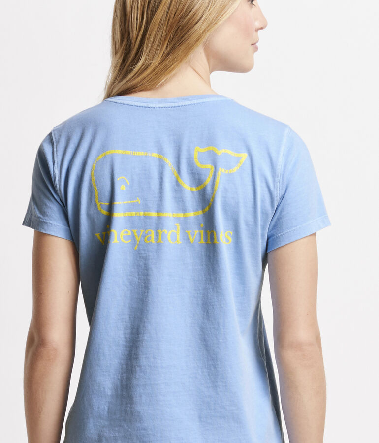 Garment Dyed Vintage Whale Short-Sleeve Pocket Tee