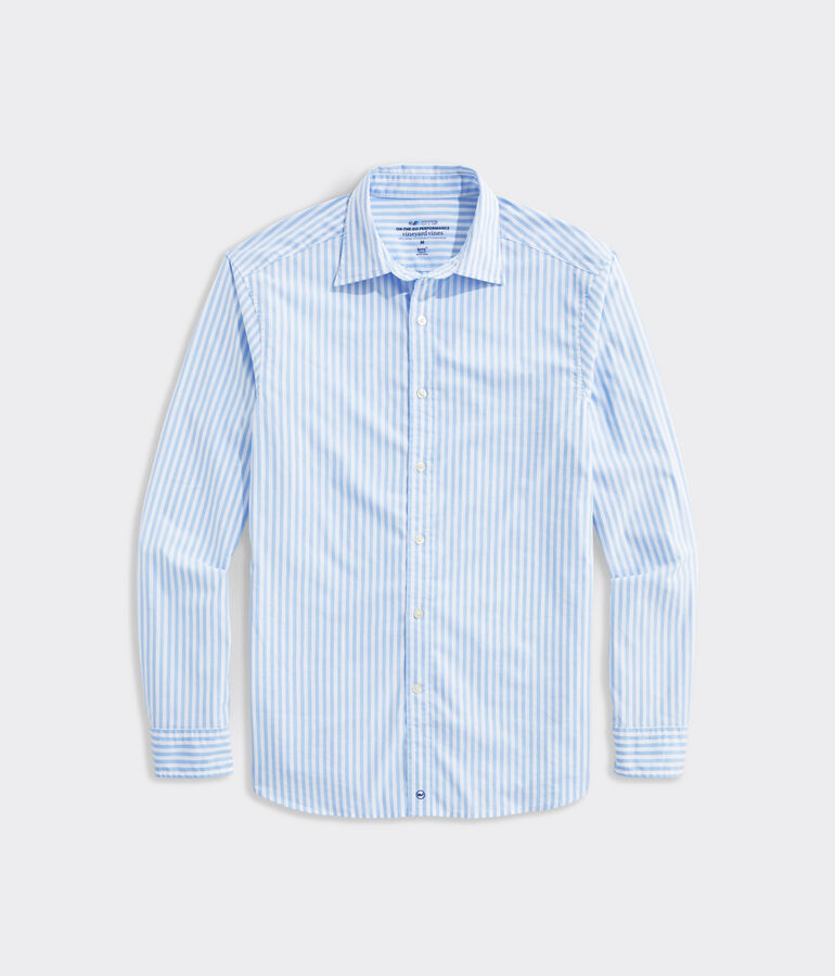 On-The-Go brrr Spread Collar Stripe Shirt