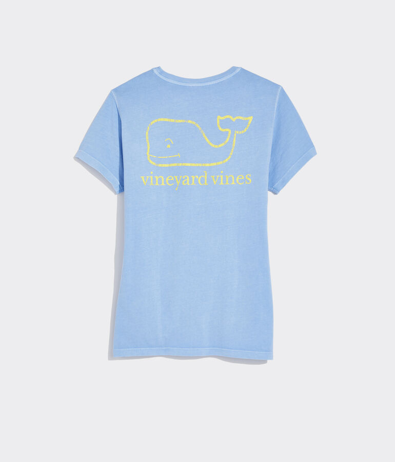 Garment Dyed Vintage Whale Short-Sleeve Pocket Tee