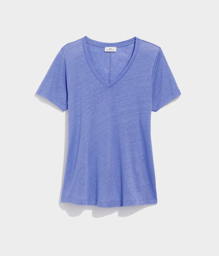Linen V-Neck Tee