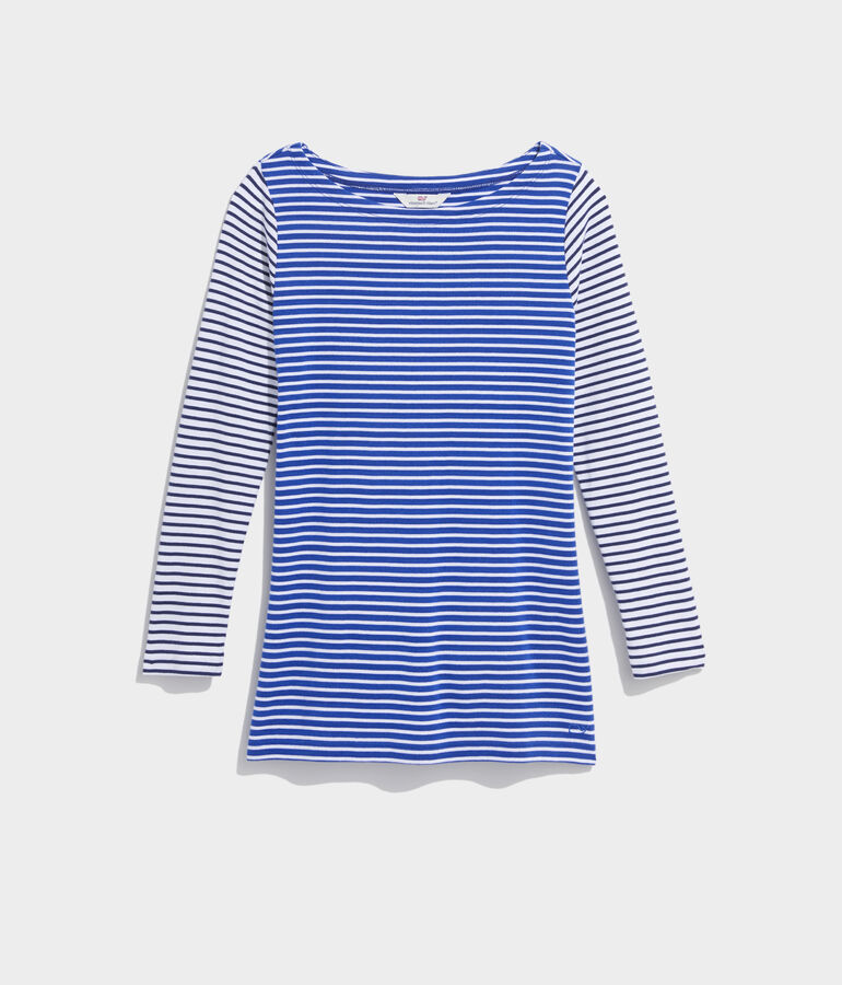 Party Stripe Boatneck Simple Tee