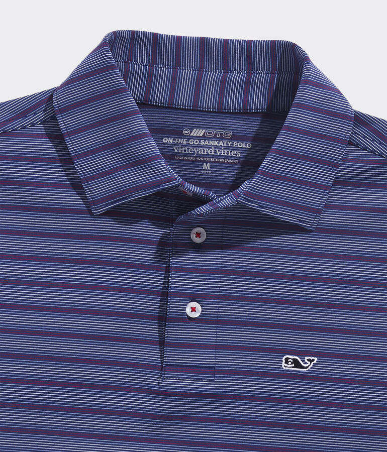 Boys' Four Color St. Jean Stripe Sankaty Polo