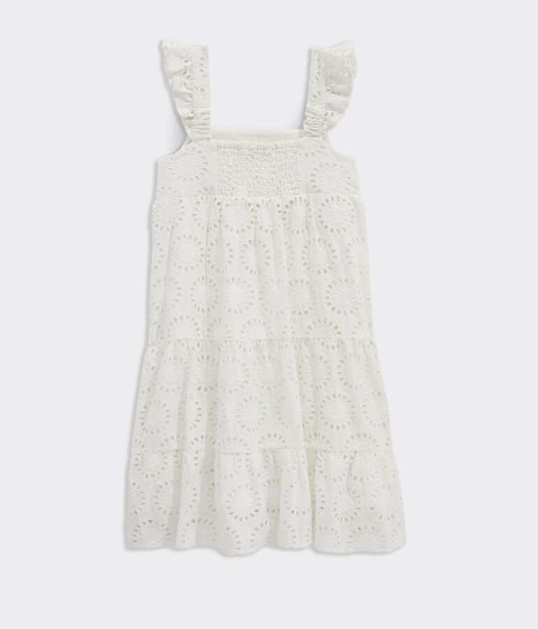 Girls' Tiered Eyelet Dress