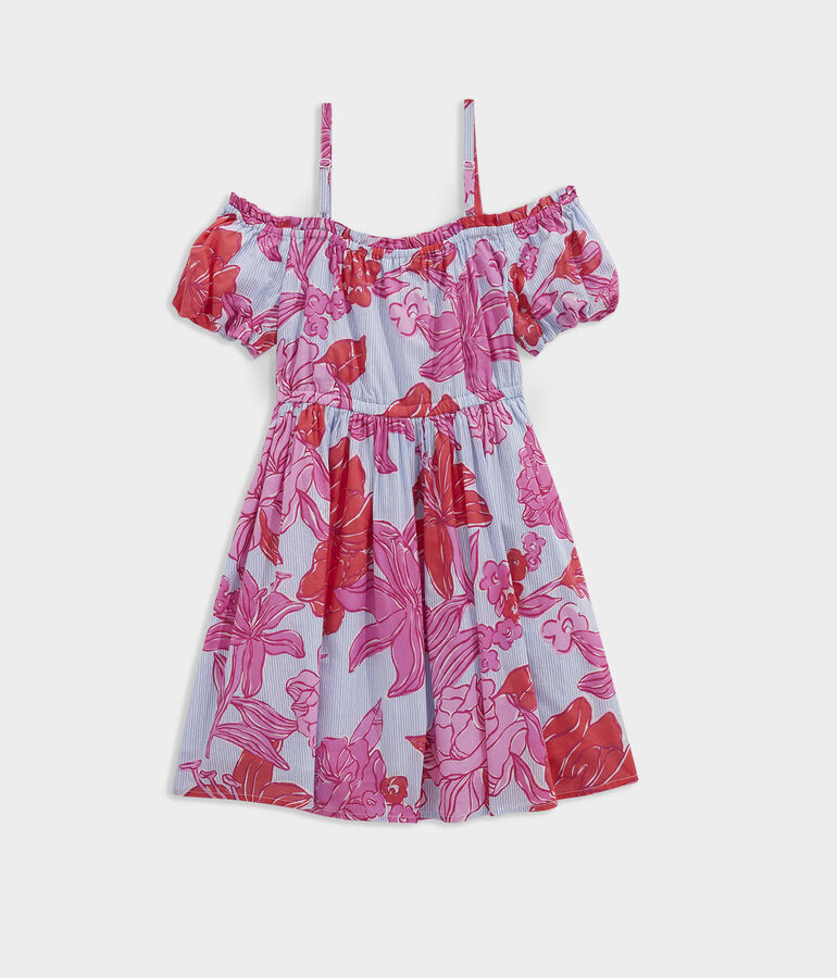 Kentucky Derby Girls' Off-Shoulder Dress