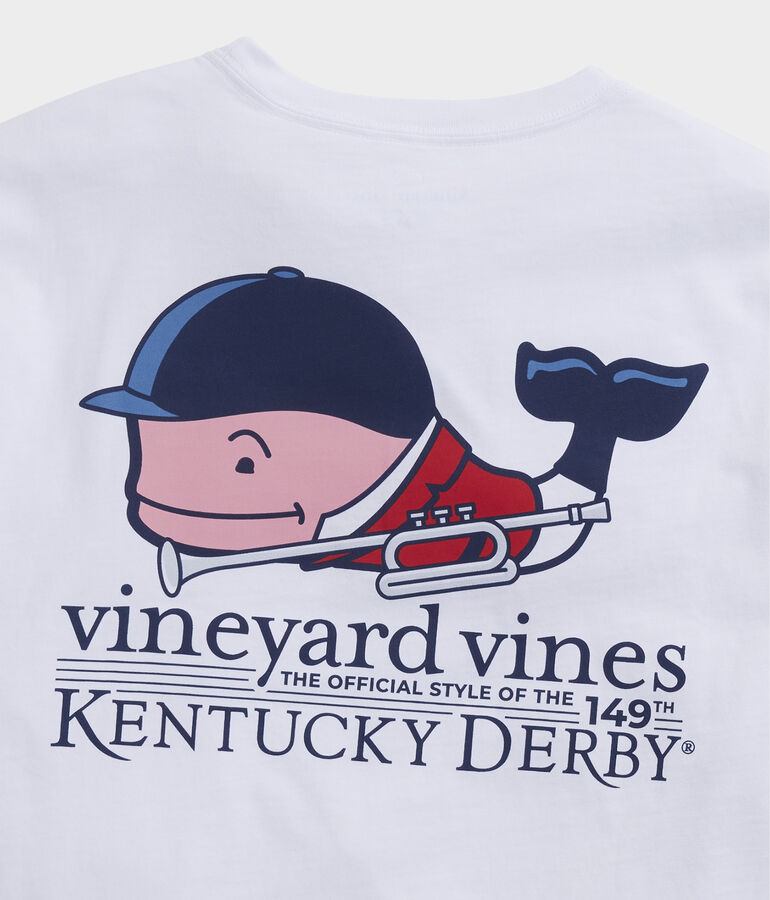 Kentucky Derby Bugle Whale Short-Sleeve Pocket Tee