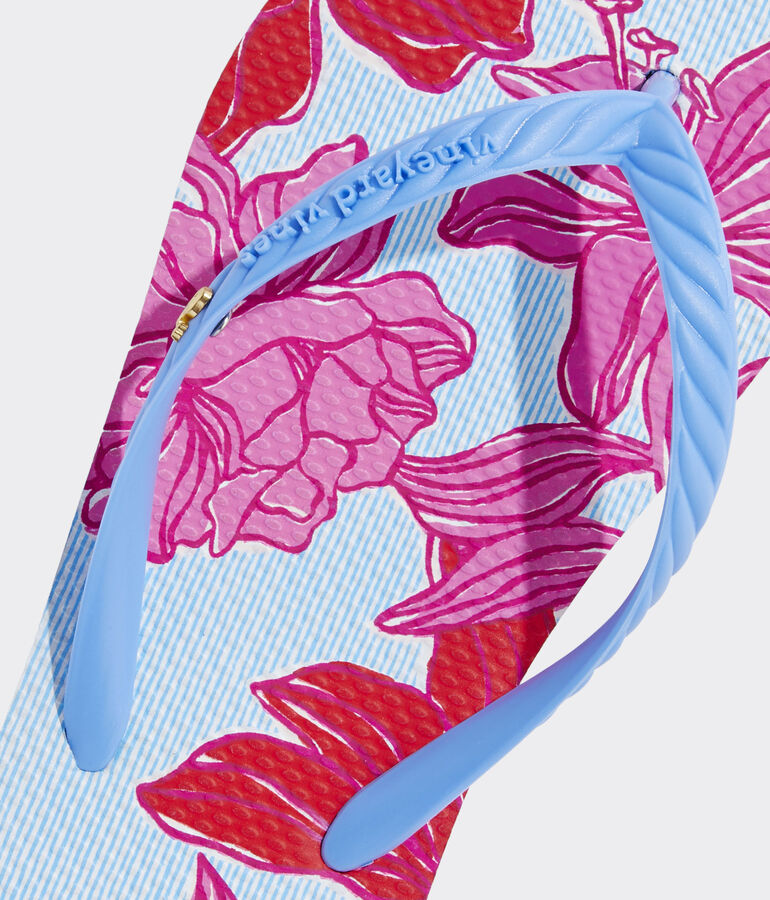 Kentucky Derby Roses and Posies Flip Flops