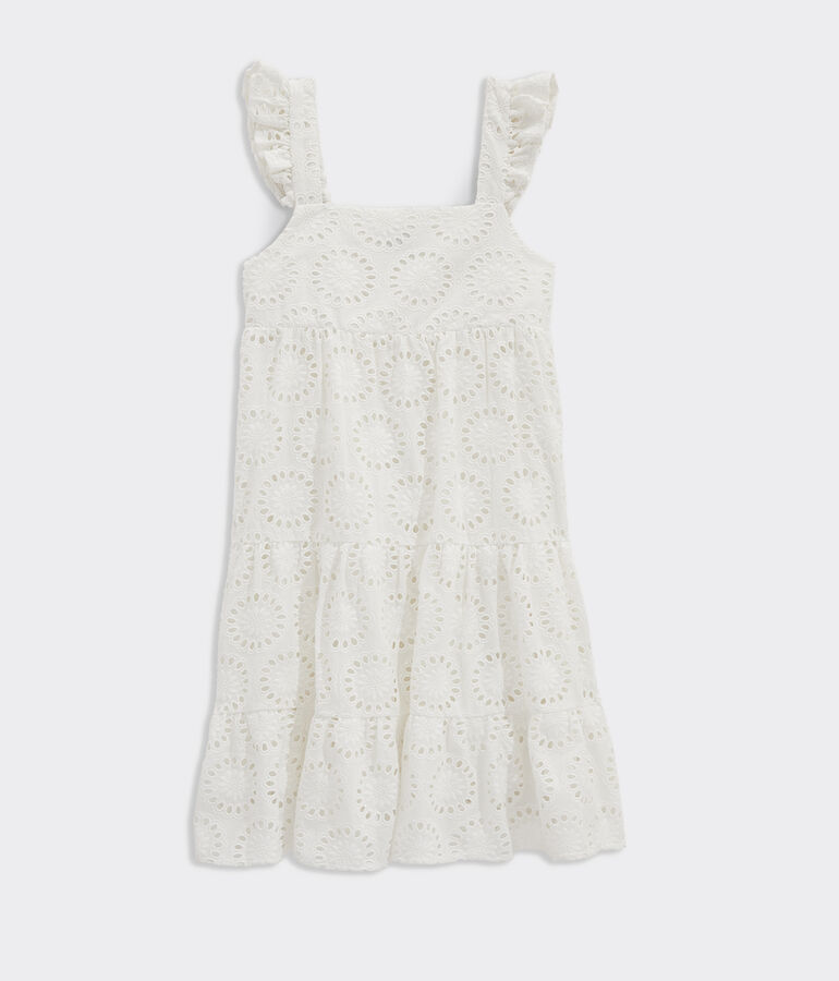 Girls' Tiered Eyelet Dress