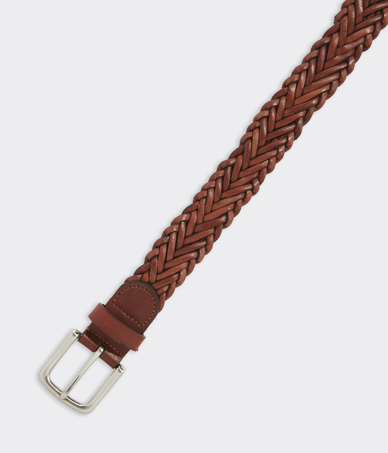 Flat Braided Leather Belt