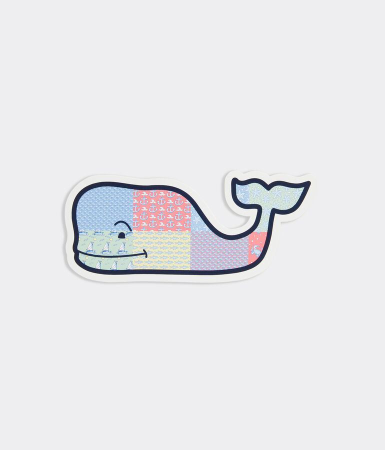 Patchwork Whale Sticker