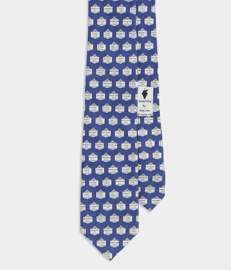 Martha's Vineyard Street Signs Tie