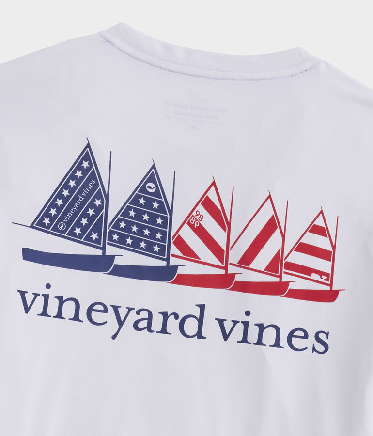 USA Catboats Long-Sleeve Harbor Performance Tee