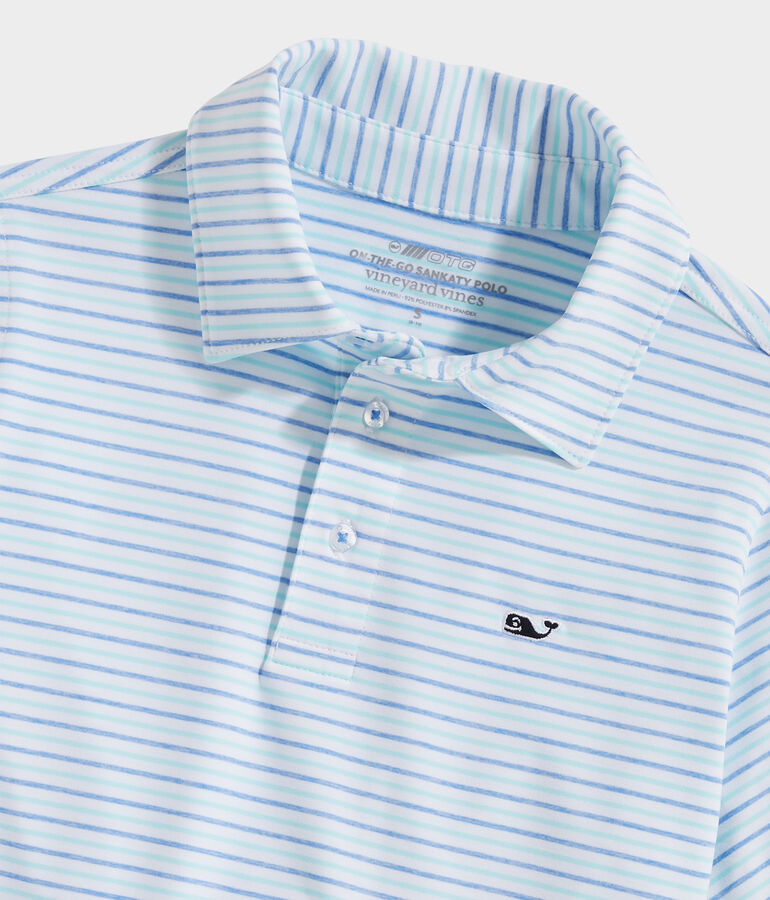 Boys' Tri-Color Bradley Stripe Sankaty Polo