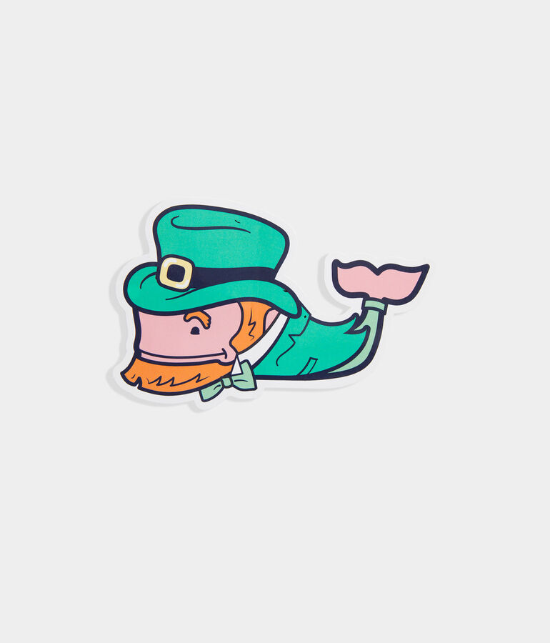 St. Patrick's Day Leprechaun Whale Sticker