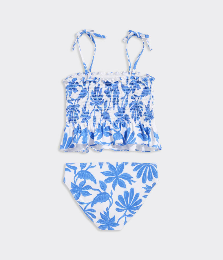 Girls' Floral Smocked Tankini