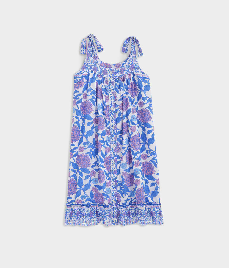 Girls' Hydrangea Block Print Dress