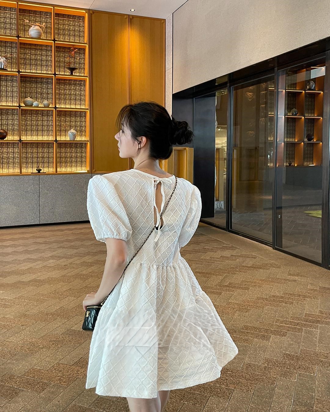 [MADE] puff mini dress