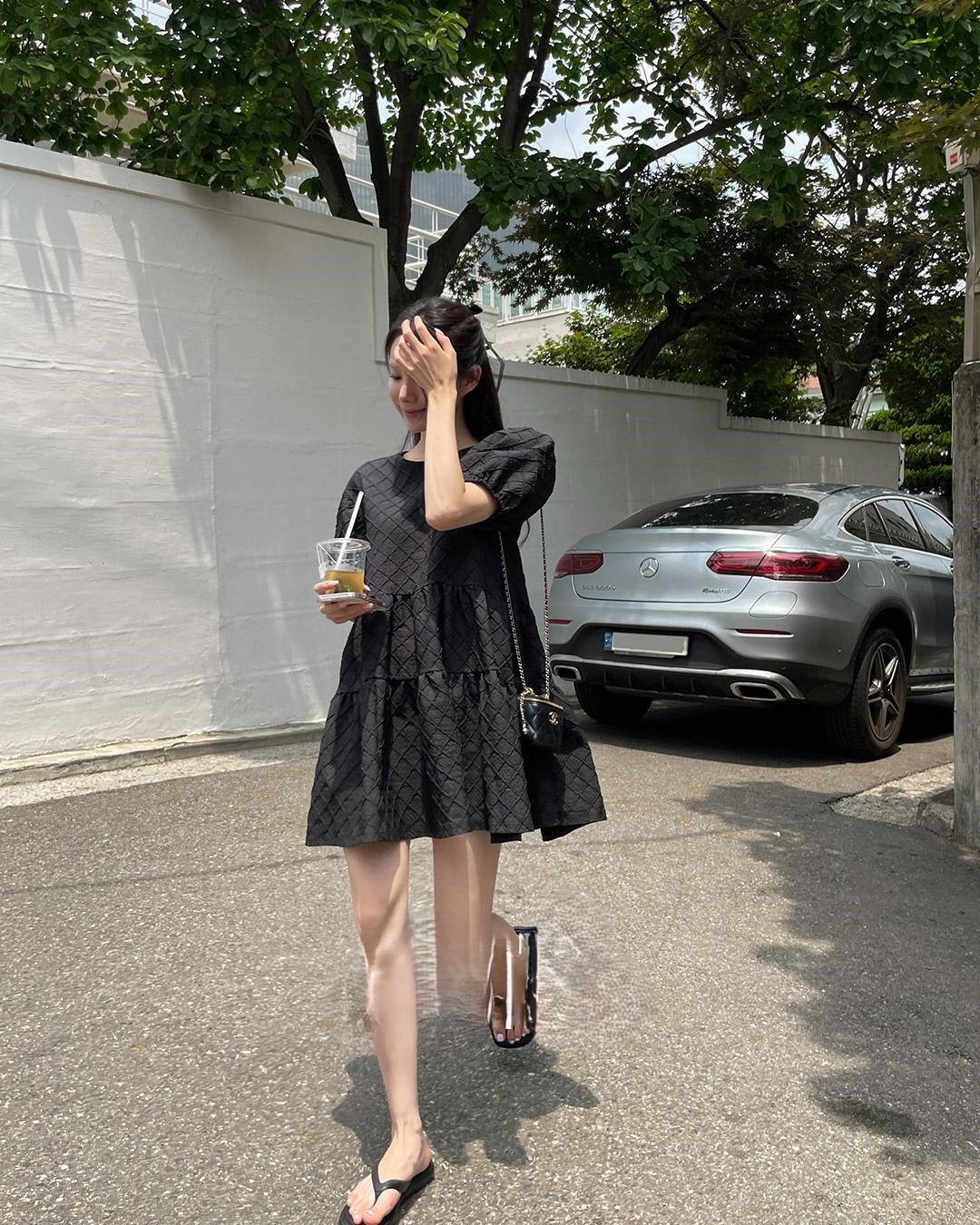 [MADE] puff mini dress