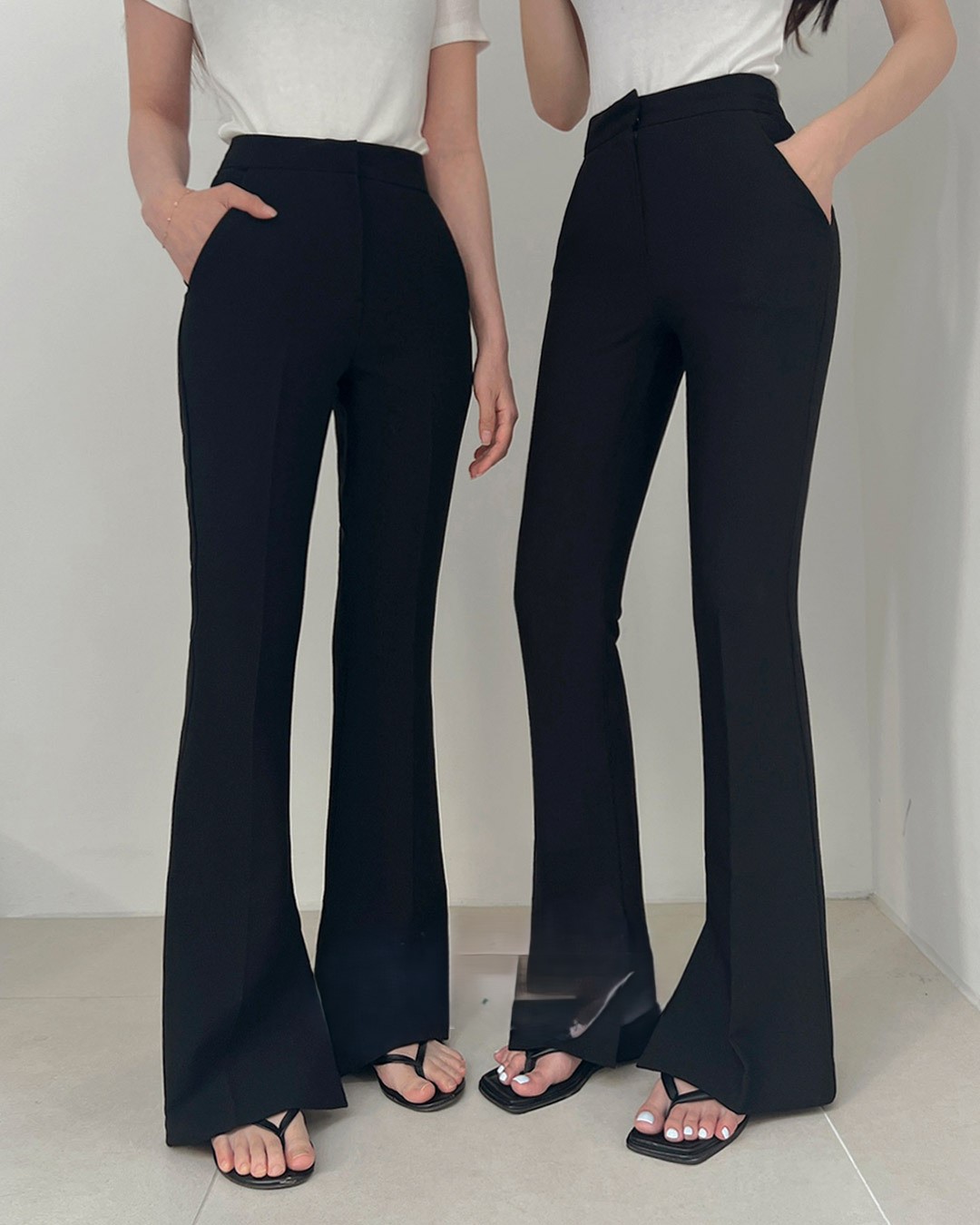 [MADE] Slit Hem High-Waisted Slacks