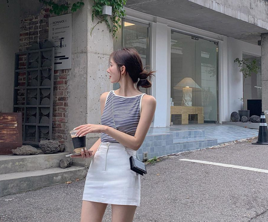 [MADE] Cotton mini skirt (underpants included)