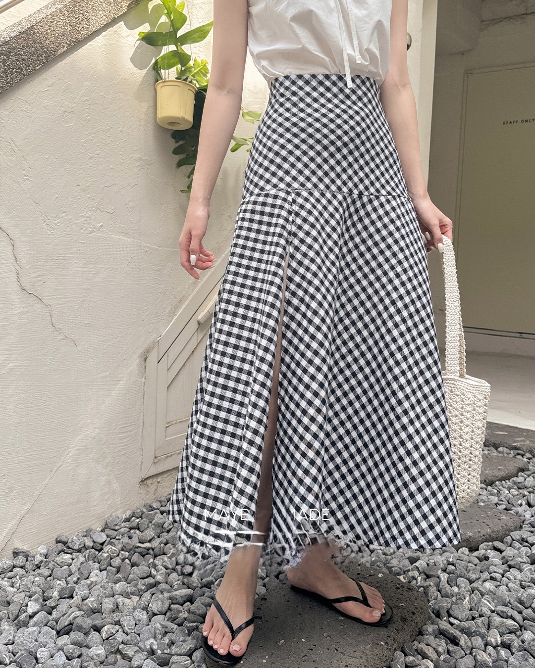 [Special Offer]Front Slit Long Skirt