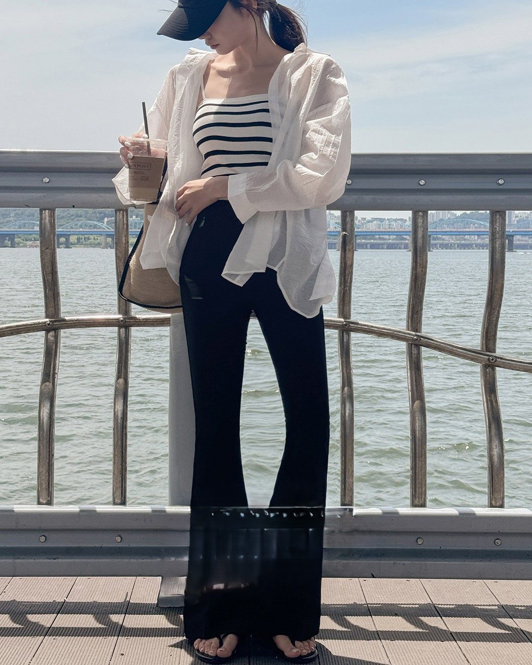 [MADE] Slit Hem High-Waisted Slacks