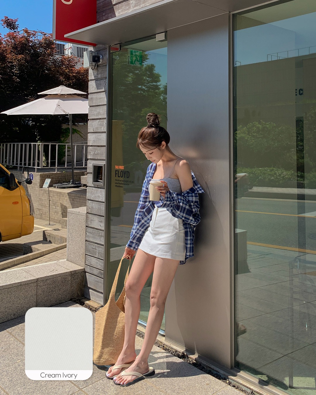 [MADE] Cotton mini skirt (underpants included)