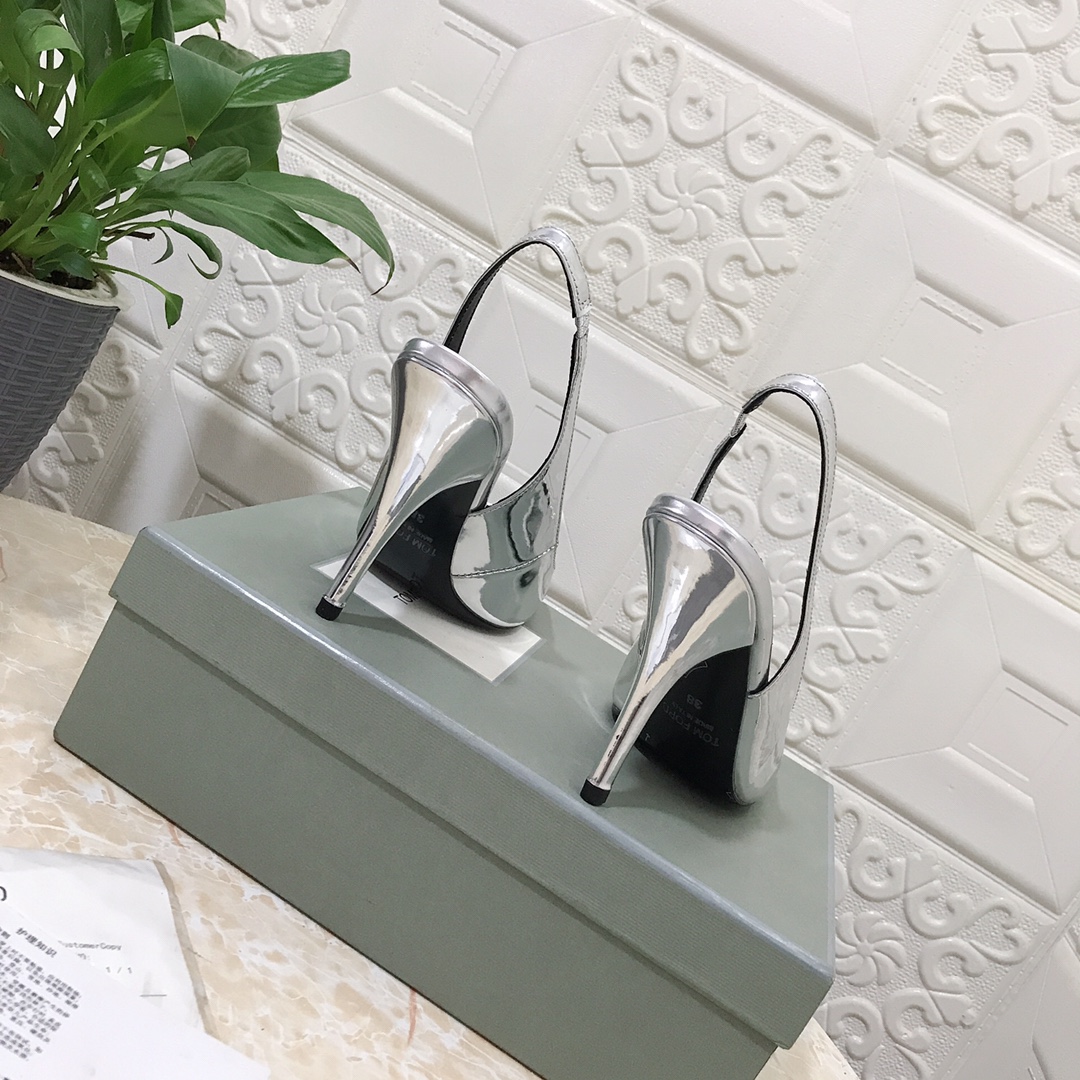 𝐓𝐎𝐌𝐅𝐎𝐑𝐃｜𝟐𝟎𝟐𝟑𝐒𝐒/𝐧𝐞𝐰 TOM high heeled bag toe sandals Original black leather outsole