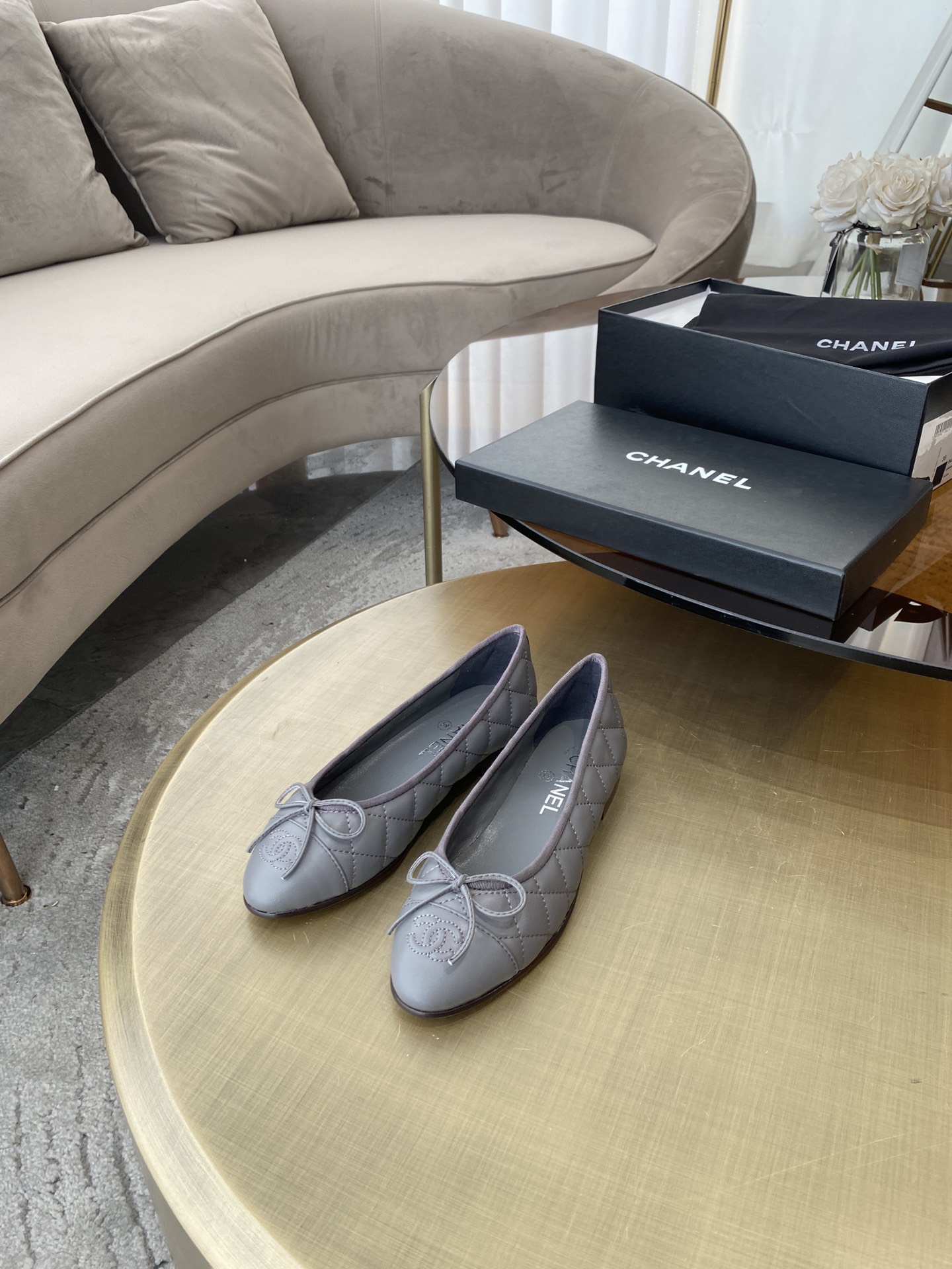 CHANEL ballet shoes Imported custom leather Italy imported leather outsole